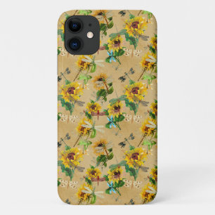 Case-Mate iPhone Case Fleurs de soleil vintages et libellules
