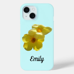 Coque Pour iPhone 15 Fleurs de trompette d'or I