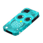 fleurs de turquoise et hibou mignon