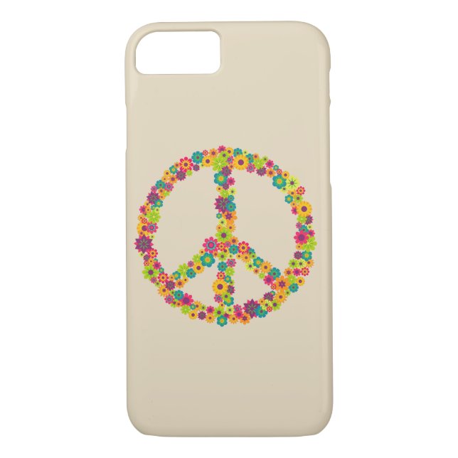 Coques Case-Mate iPhone Fleurs des signes de paix hippie (Dos)