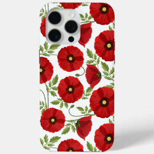 Coque iPhone 15 Pro Max Fleurs d'été joyeuses floraison de pavot