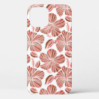 Fleurs d'hibiscus hawaïens : style tropical brun.