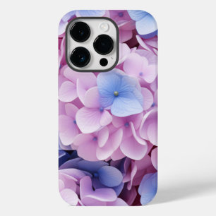 Coque Pour iPhone 14 Pro Fleurs d'Hydrangea Motif sans couture