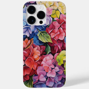 COQUE POUR POUR iPhone 14 PRO MAX FLEURS D'HYDRANGÉE DE COULEUR D'EAU BRILLANTE