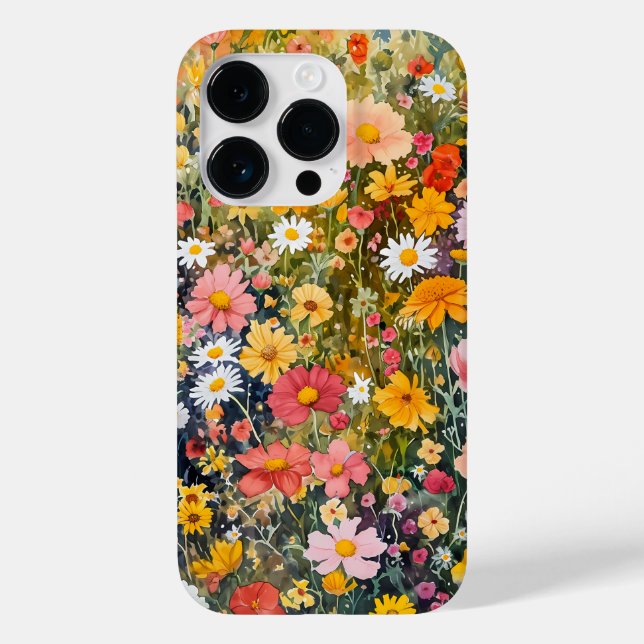 Coques Case-Mate iPhone Fleurs d'Imaginaire Fleurs sauvages d'aquarelle lu (Verso)