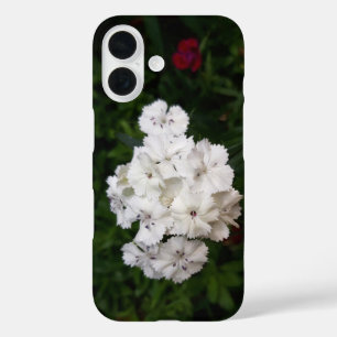 Coque Pour iPhone 16 Fleurs d'oeillets blanches