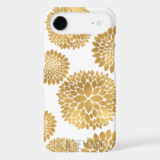 Coques Case-Mate iPhone Fleurs d'or chic (Verso)