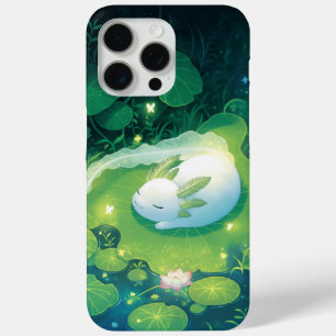 Coque iPhone 15 Pro Max Fleurs du jardin Axolotl de l'étang