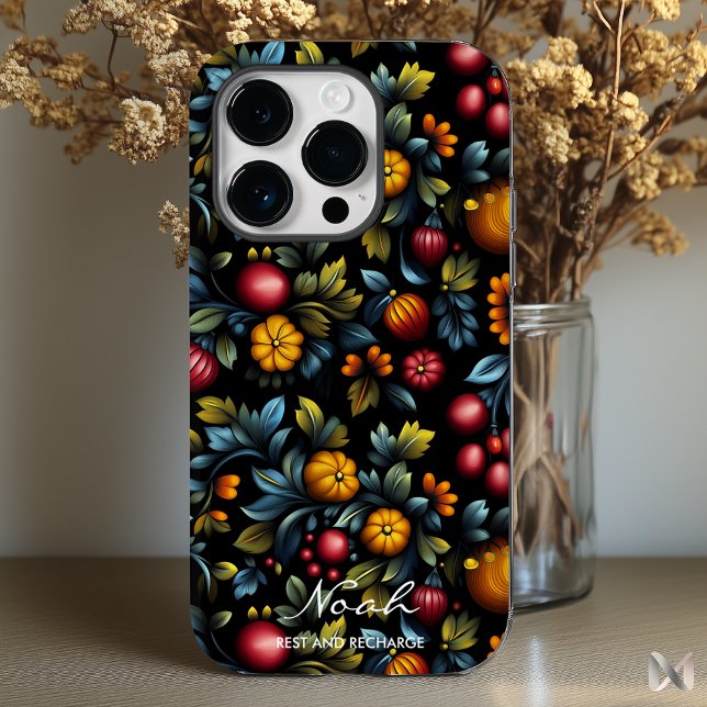 Coques Case-Mate iPhone Fleurs élégantes de Khokhloma dans des couleurs ri (Créateur téléchargé)