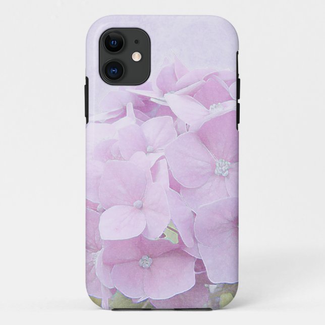 Coques Case-Mate iPhone Fleurs en pastel d'hortensia (Dos)