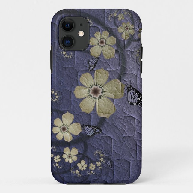 Coques Case-Mate iPhone Fleurs et papillons (Dos)