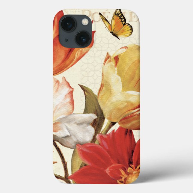 Coques Case-Mate iPhone Fleurs et papillons (Verso)