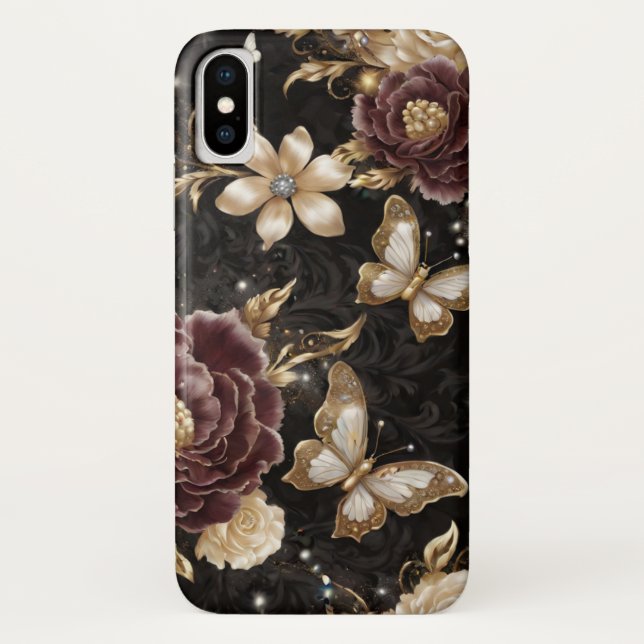 Coques Case-Mate iPhone Fleurs et papillons Belles Gems Dreamscape (Dos)