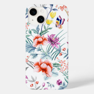 Coque Pour iPhone 14 Fleurs et papillons d'été