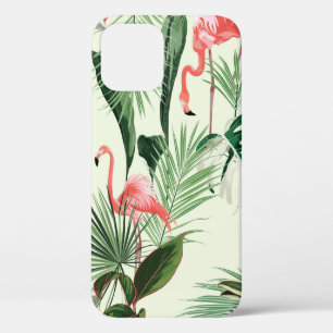 Case-Mate iPhone Case Fleurs exotiques et flamands roses, feuilles de pa