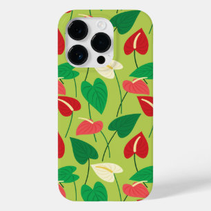 Coque Pour iPhone 14 Pro Fleurs flamingo colorées motif