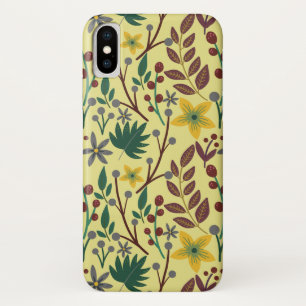 Case-Mate iPhone Case Fleurs florales sans coutures motifs, feuilles, br