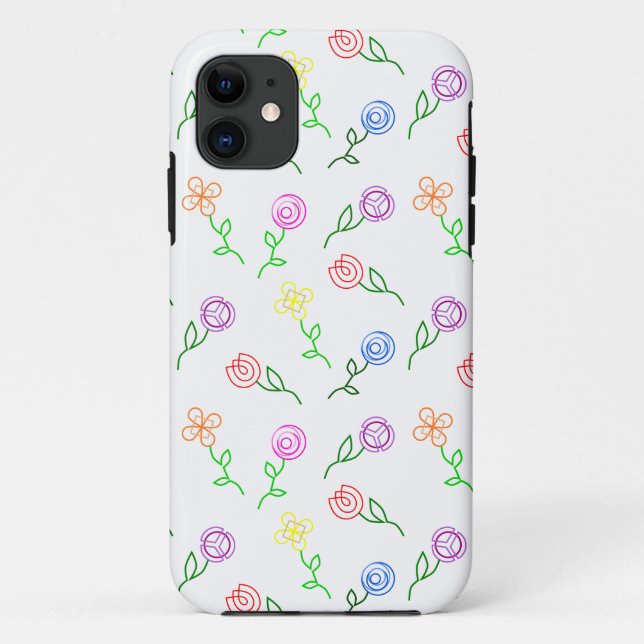 Coques Case-Mate iPhone Fleurs géométriques (Dos)