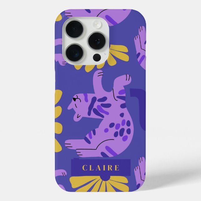 Coques Case-Mate iPhone Fleurs Happy Cat & Matisse personnalisables (Verso)
