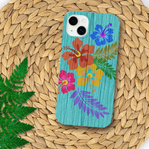 Coque Pour iPhone 14 Plus Fleurs hawaïennes rustiques Imprimer