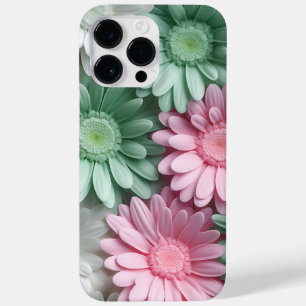 COQUE POUR POUR iPhone 14 PRO MAX FLEURS JOURNÉES GERBERA ROSE BLANC PASTEL