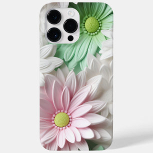 COQUE POUR POUR iPhone 14 PRO MAX FLEURS JOURNÉES GERBERA ROSE BLANC PASTEL