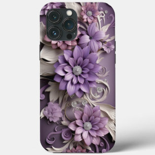 Case-Mate iPhone Case Fleurs Lilac violet 3d
