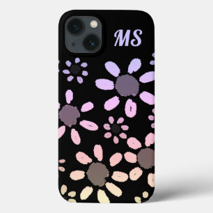 Case-Mate iPhone Case Fleurs marguerites roses sur noir