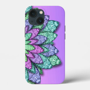 Case-Mate iPhone Case Fleurs métalliques rose violet