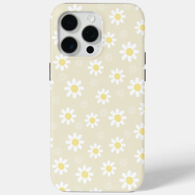 Coques Case-Mate iPhone Fleurs mignonnes de marguerite Motif Floral Jaune (Verso)