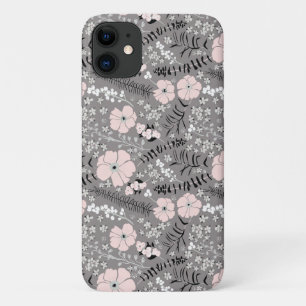 Case-Mate iPhone Case Fleurs Motifs blanches rose pâle