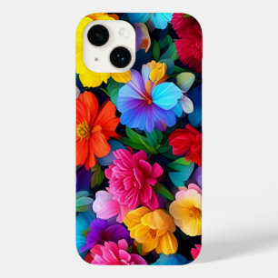 Coque Pour iPhone 14 Fleurs multicolores Motif-75647