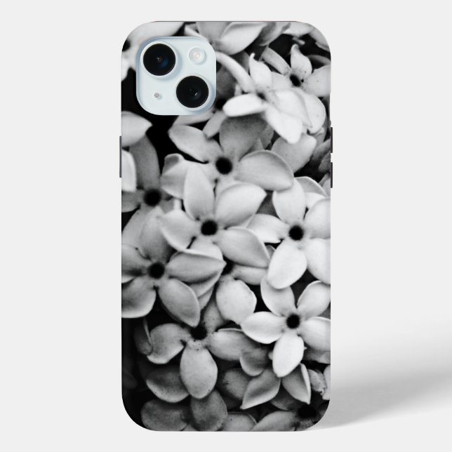 Coques Case-Mate iPhone fleurs noir et blanc (Verso)