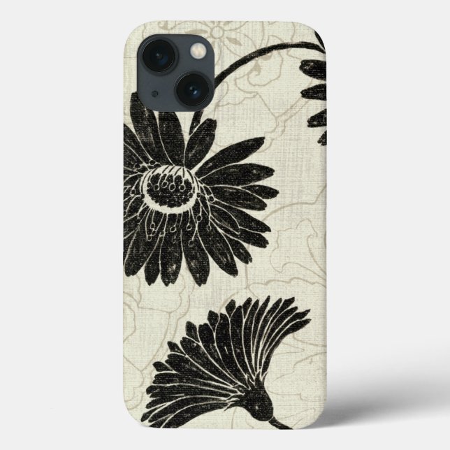 Coques Case-Mate iPhone Fleurs noires et blanches (Verso)