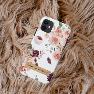 Case-Mate iPhone Case Fleurs Pastel Modernes & Cadeau Personnalisé Kraft