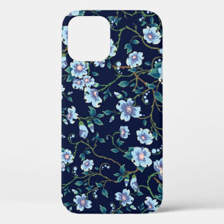 Case-Mate iPhone Case Fleurs pour enfants : bleu foncé transparent