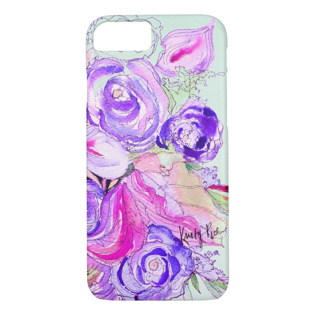 Coques Case-Mate iPhone Fleurs pourpres (Dos)