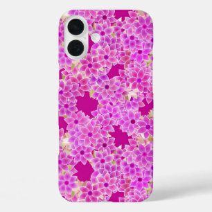 iPhone 16 Plus Case Fleurs pourpres, lavande et prune, arrière - plan