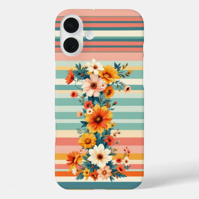 Coques Case-Mate iPhone Fleurs Retro (I) (Verso)