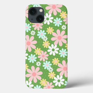 Case-Mate iPhone Case Fleurs Retro Pastel Daisy avec À petits pois