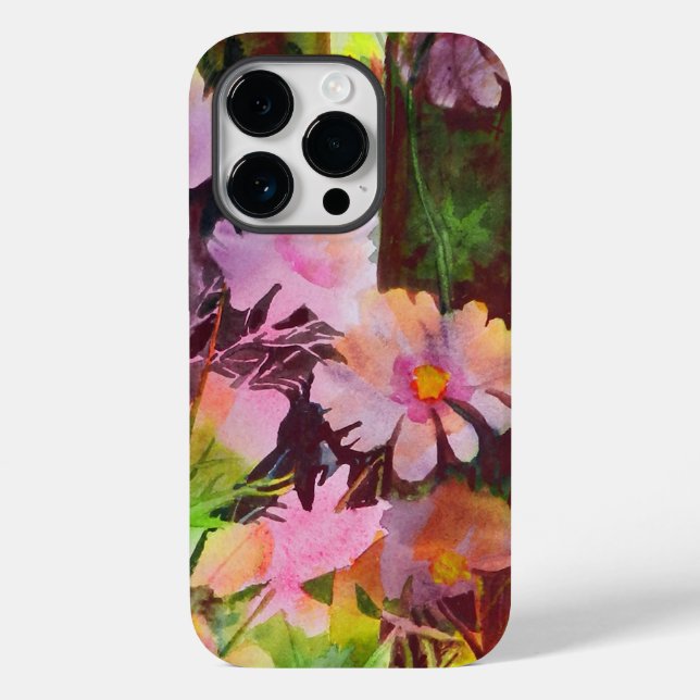 Coques Case-Mate iPhone Fleurs roses Abstraites Artistic Dark (Verso)