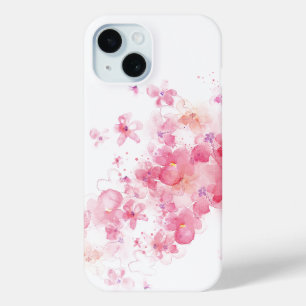 Coque Pour iPhone 15 Fleurs roses luxueuses Aquarelle Florale Art Abstr