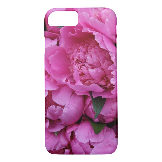 Coques Case-Mate iPhone Fleurs roses luxuriantes de pivoine (Dos)