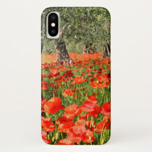 Case-Mate iPhone Case Fleurs rouges de pavot sous de vieux oliviers