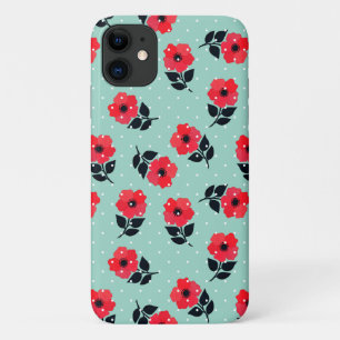Case-Mate iPhone Case Fleurs rouges mignonnes et filles Motif