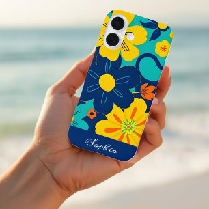 Coque Pour iPhone 16 Fleurs Rush Colorées-Dopamine Style-Retro
