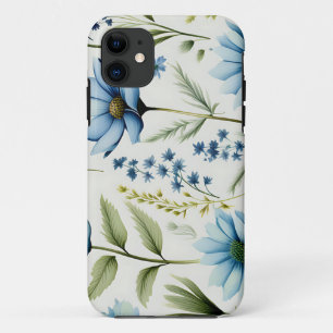 Case-Mate iPhone Case Fleurs sauvages aquarelle sur bleu clair