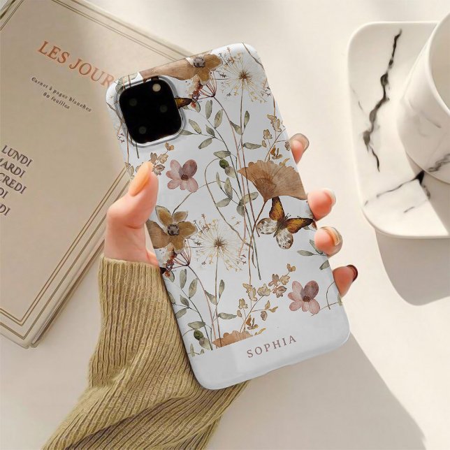 Coques Case-Mate iPhone Fleurs sauvages d'automne neutres Boho tendance su (Créateur téléchargé)