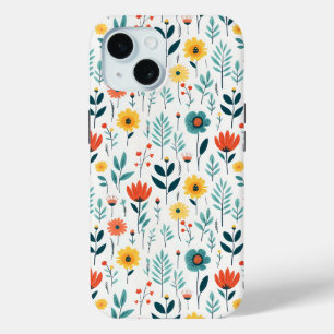 Coque Pour iPhone 15 Fleurs sauvages Motif coloré