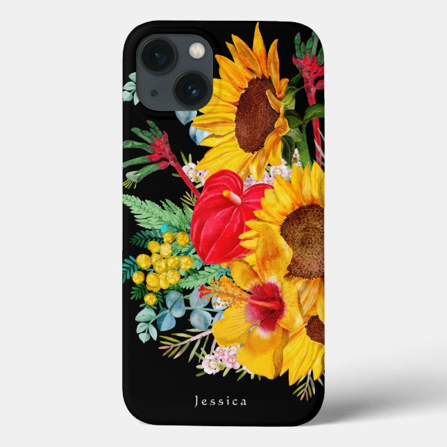 Coques Case-Mate iPhone Fleurs sauvages tropicaux d'été exotiques (Verso)